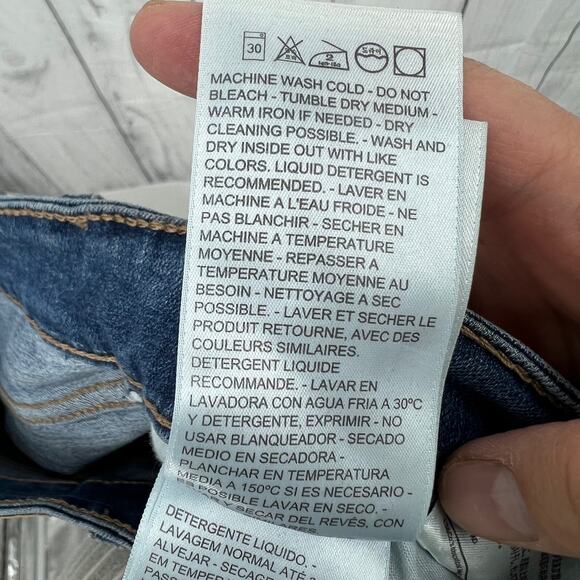 Levi's 721 High Rise Skinny Jeans Womens Size 27x31 Distressed Medium Wash - Picture 11 of 12